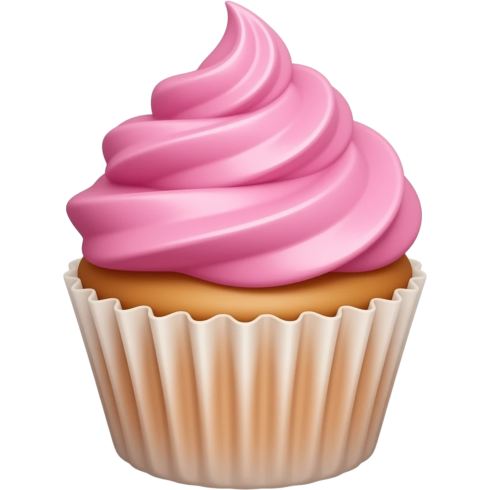 Cupcake with pink icing emoji