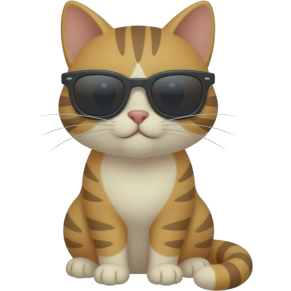 Cat wearing sunglasses emoji