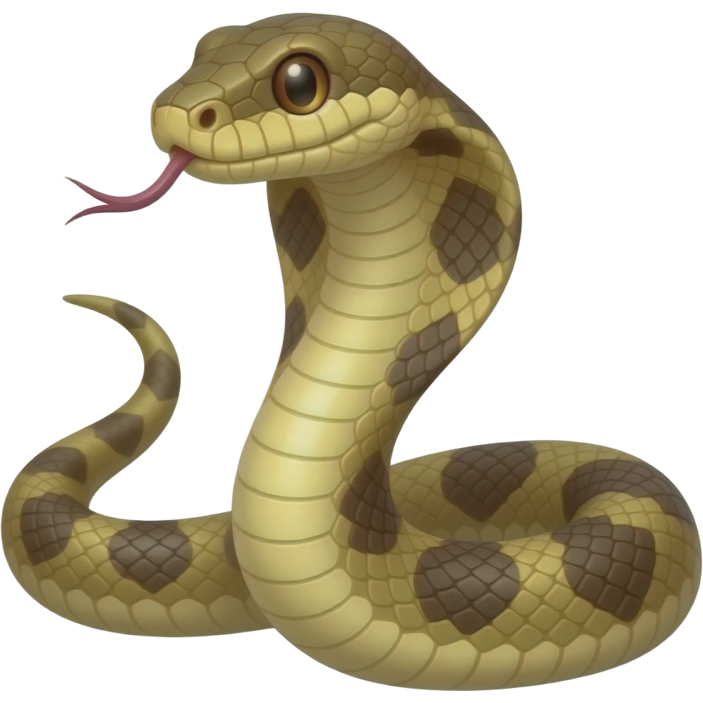 Chinese zodiac realistic snake emoji