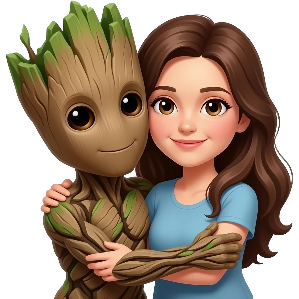 Mommy hugs Groot emoji