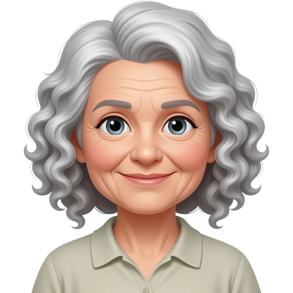 Grandma curls emoji