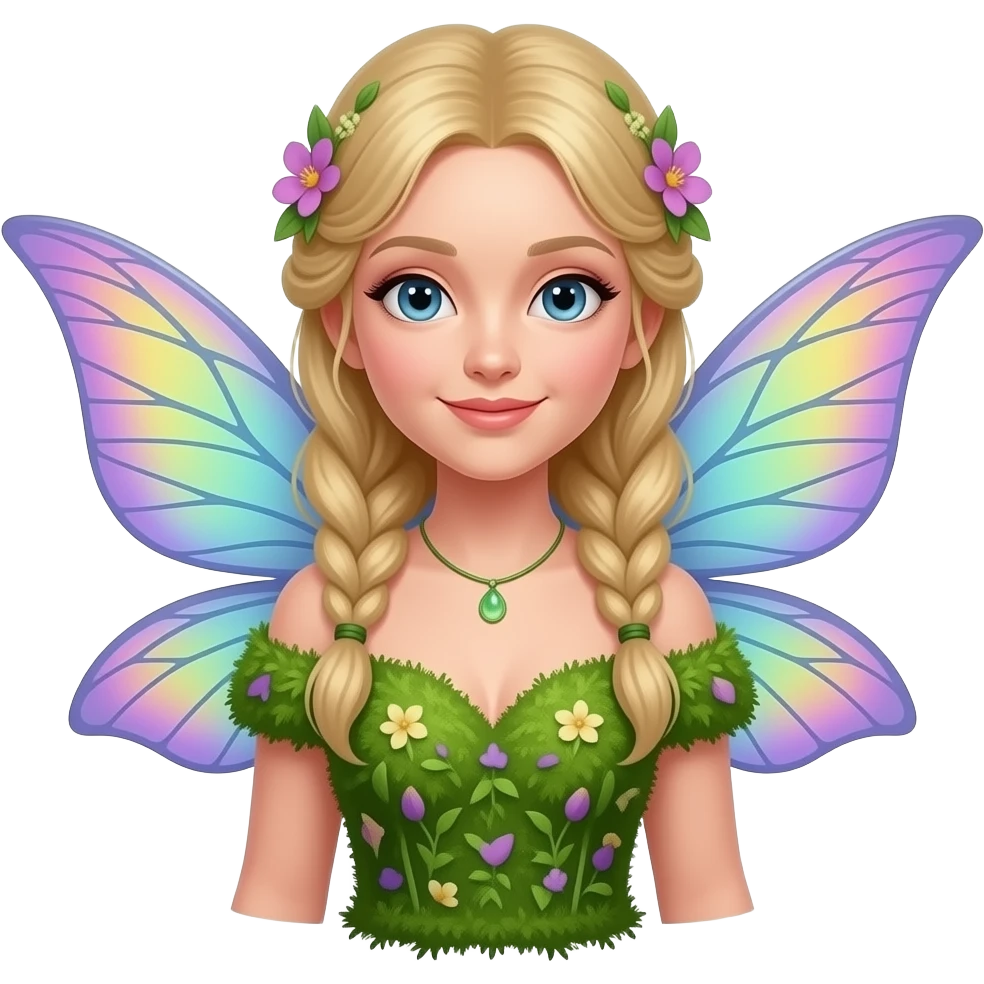 garden fairy, bust up emoji