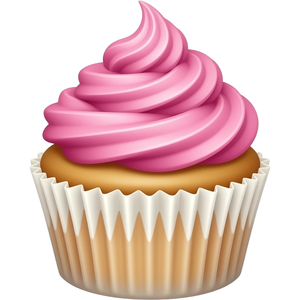 Cupcake with pink icing emoji