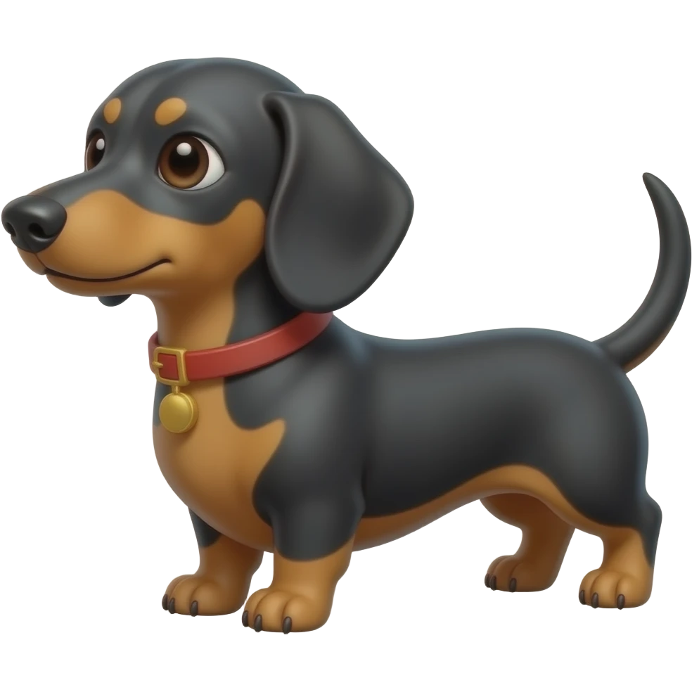 Simple Dachshund cute but stylish without neck emoji