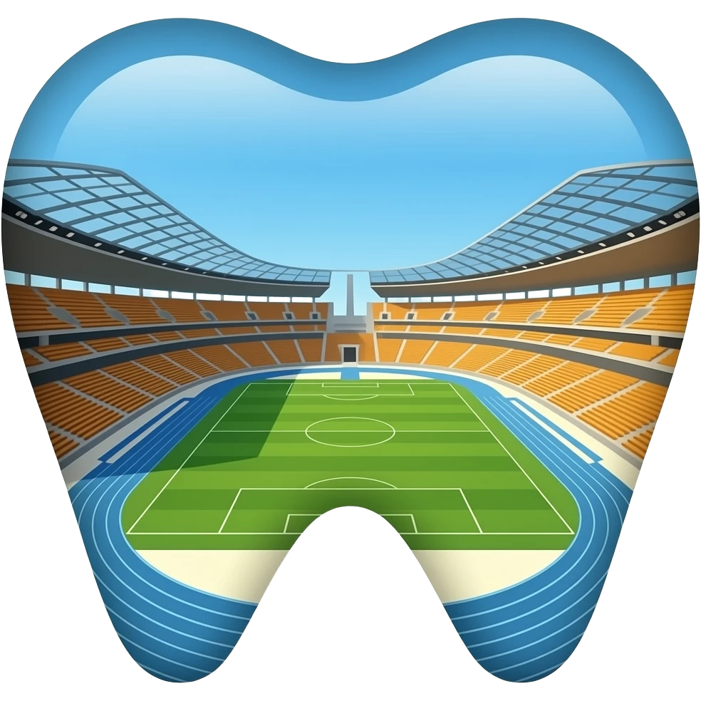 diente en forma de estadio emoji