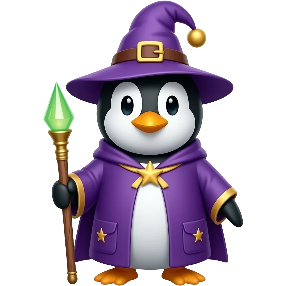 Penguin Wizard emoji