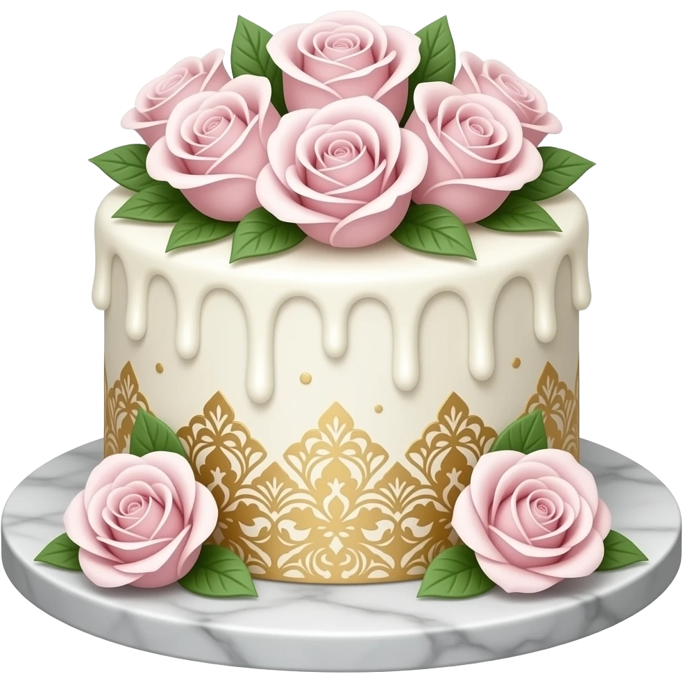 A stylishh white wedding cake emoji