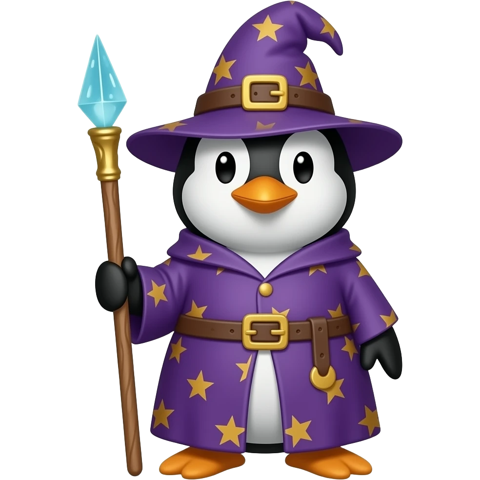 Penguin Wizard emoji
