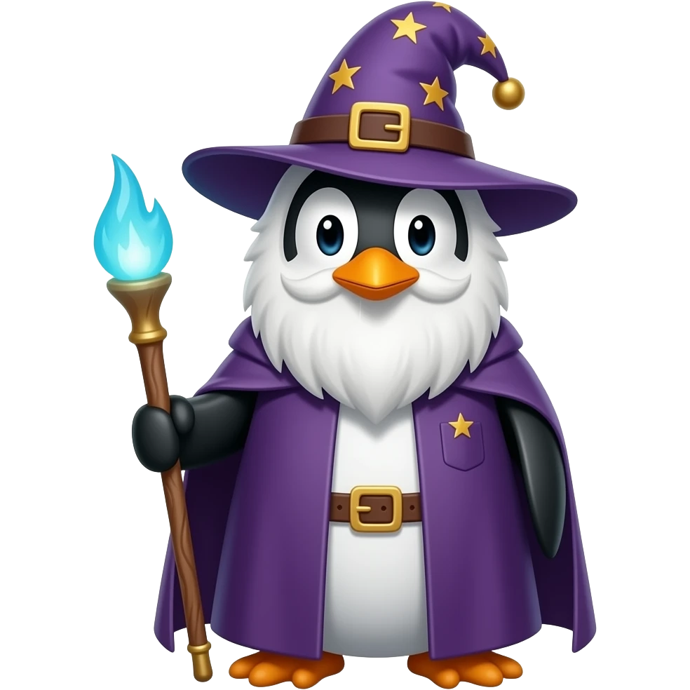 Penguin Wizard emoji