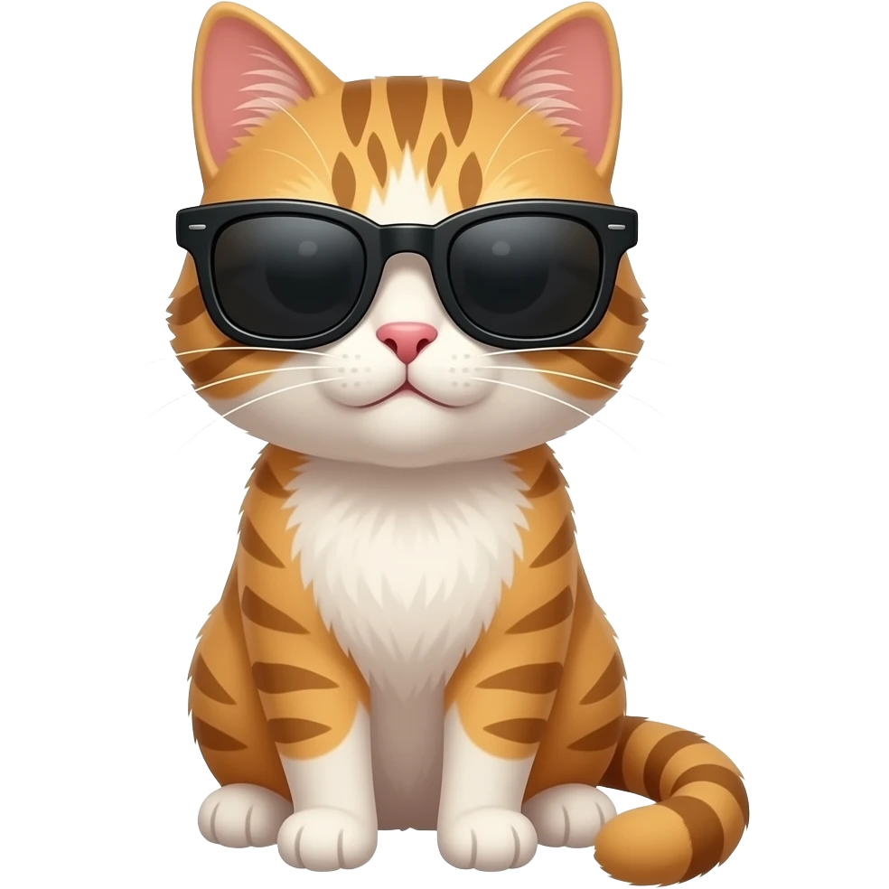 Cat wearing sunglasses emoji