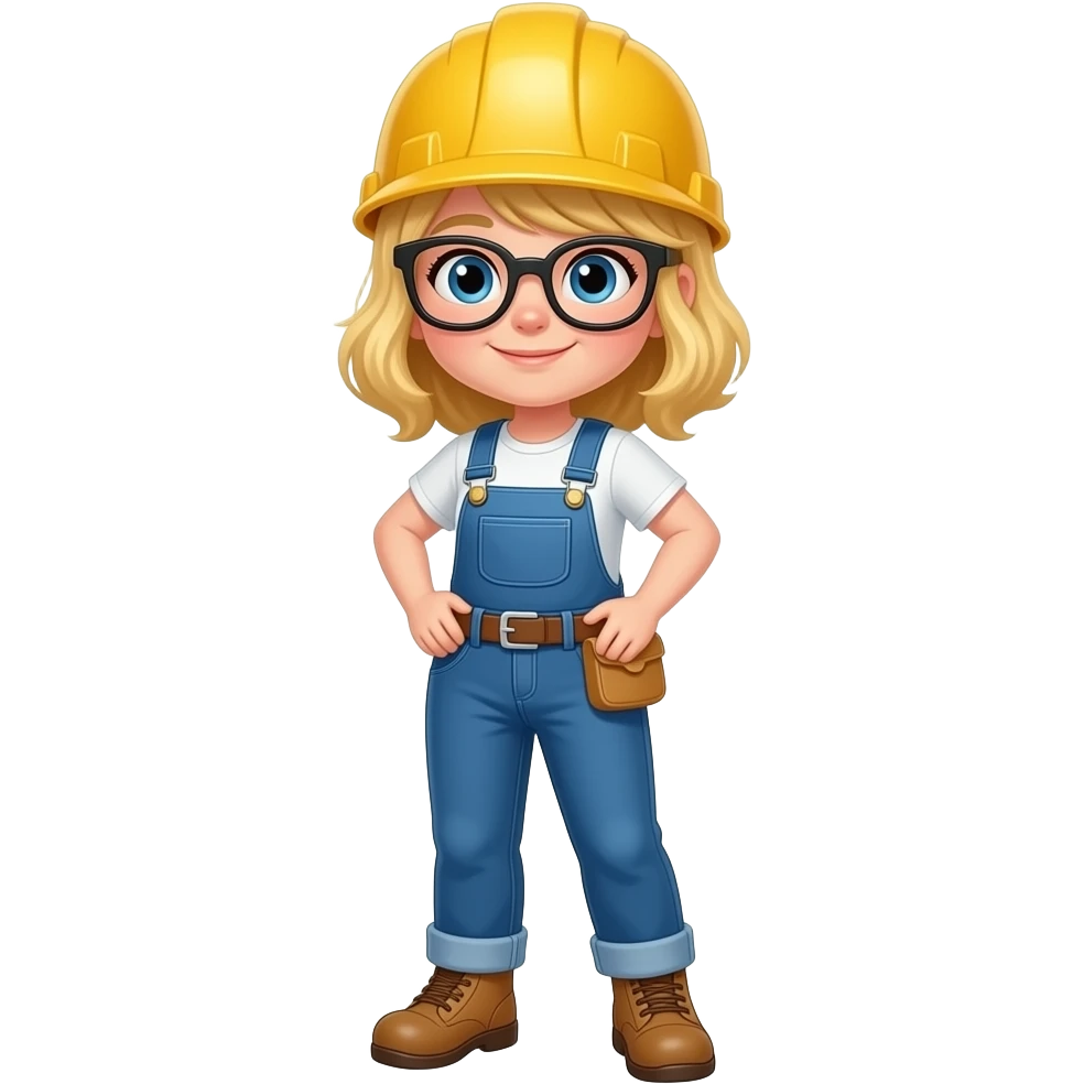 Builder Girl Full Body Blonde emoji