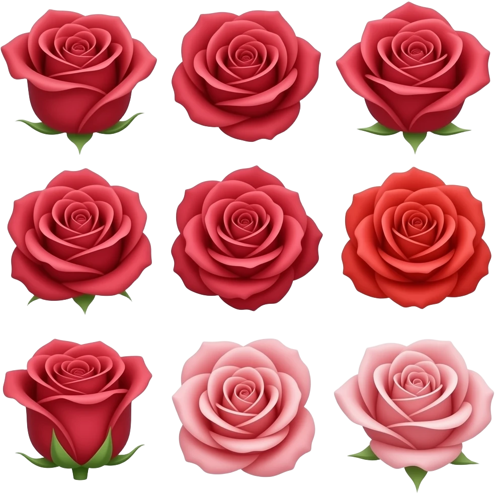 Fait moi une serise rose emoji
