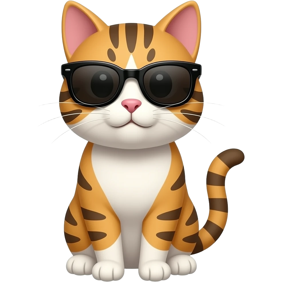 Cat wearing sunglasses emoji