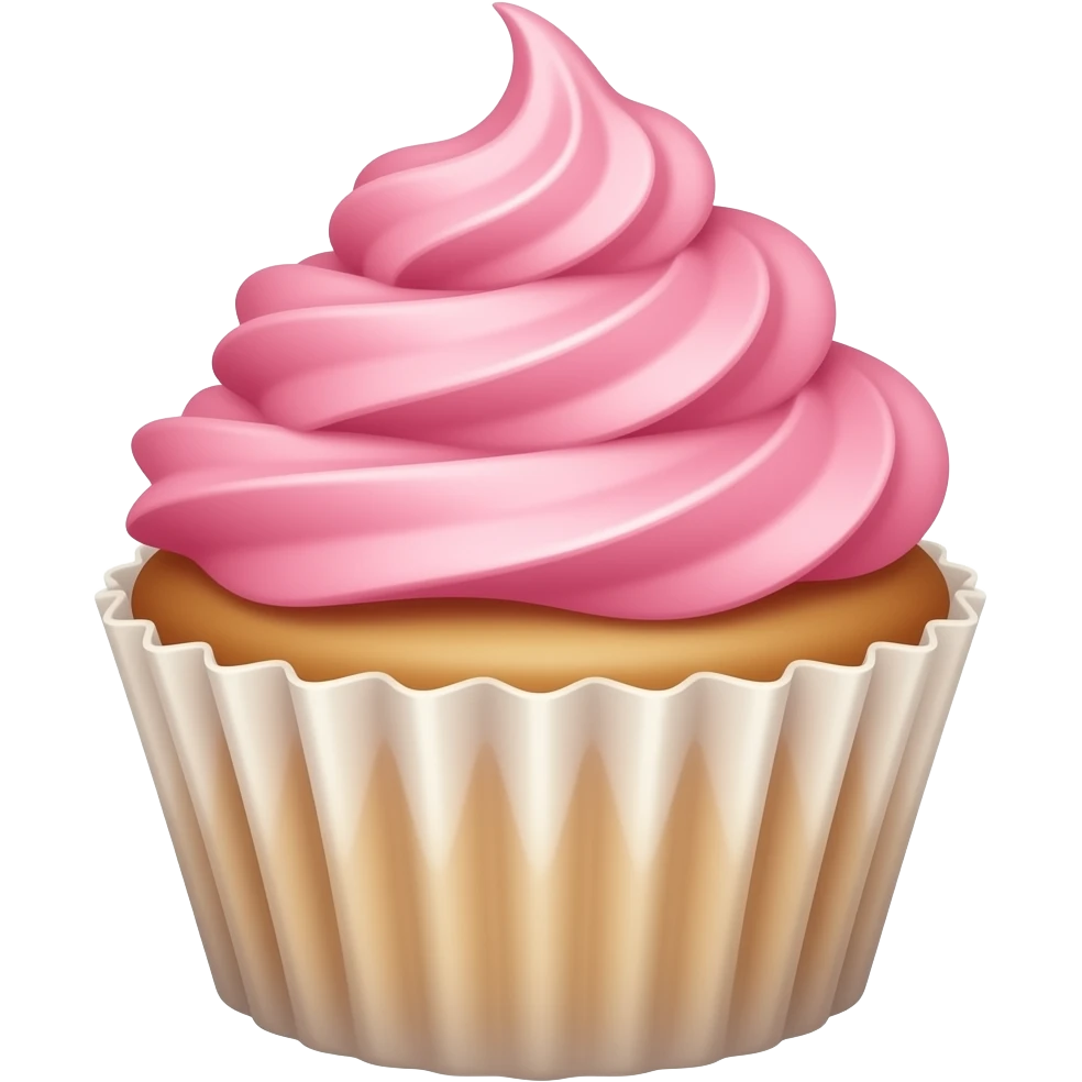 Cupcake with pink icing emoji