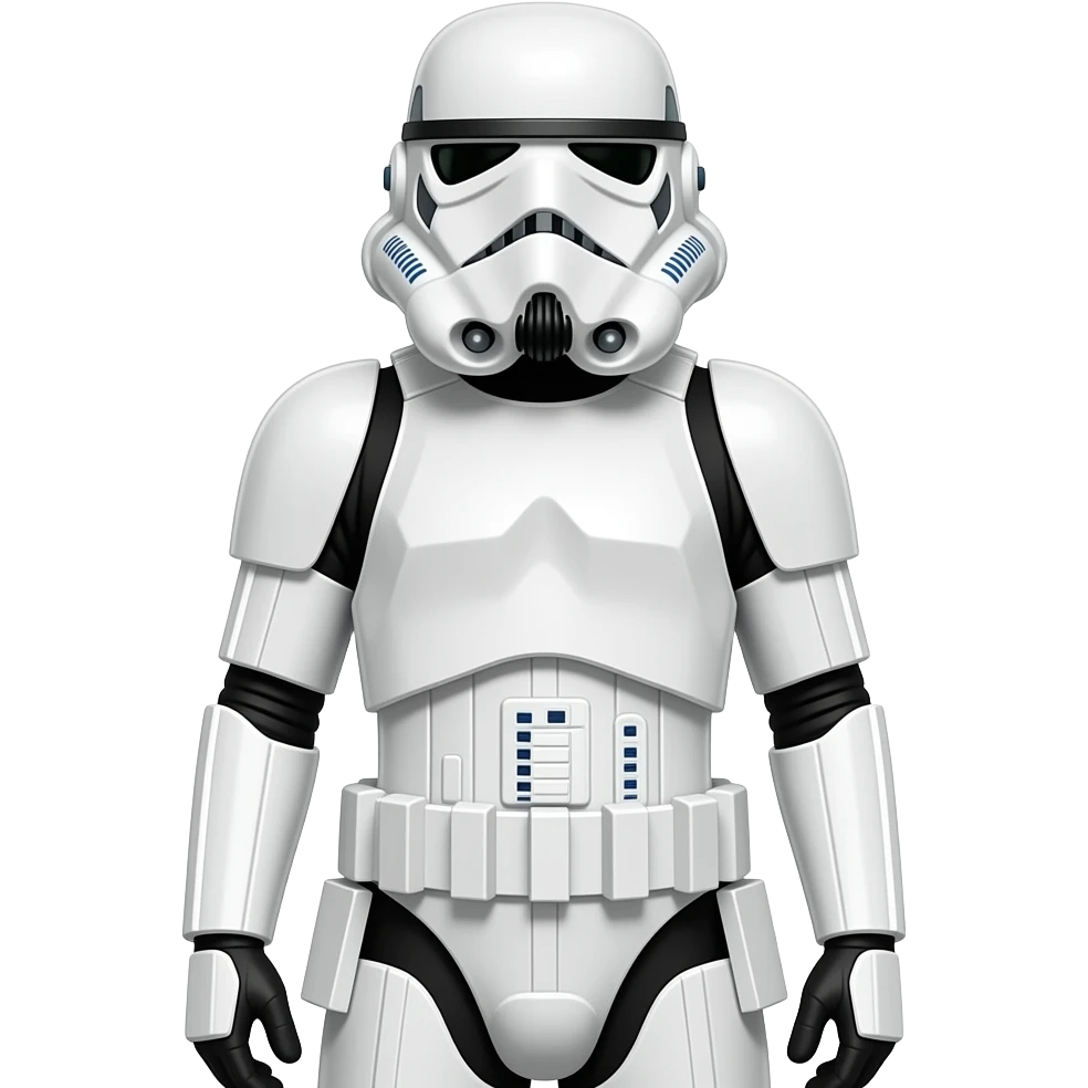 Full Length body Realistic woman shaped stormtrooper emoji