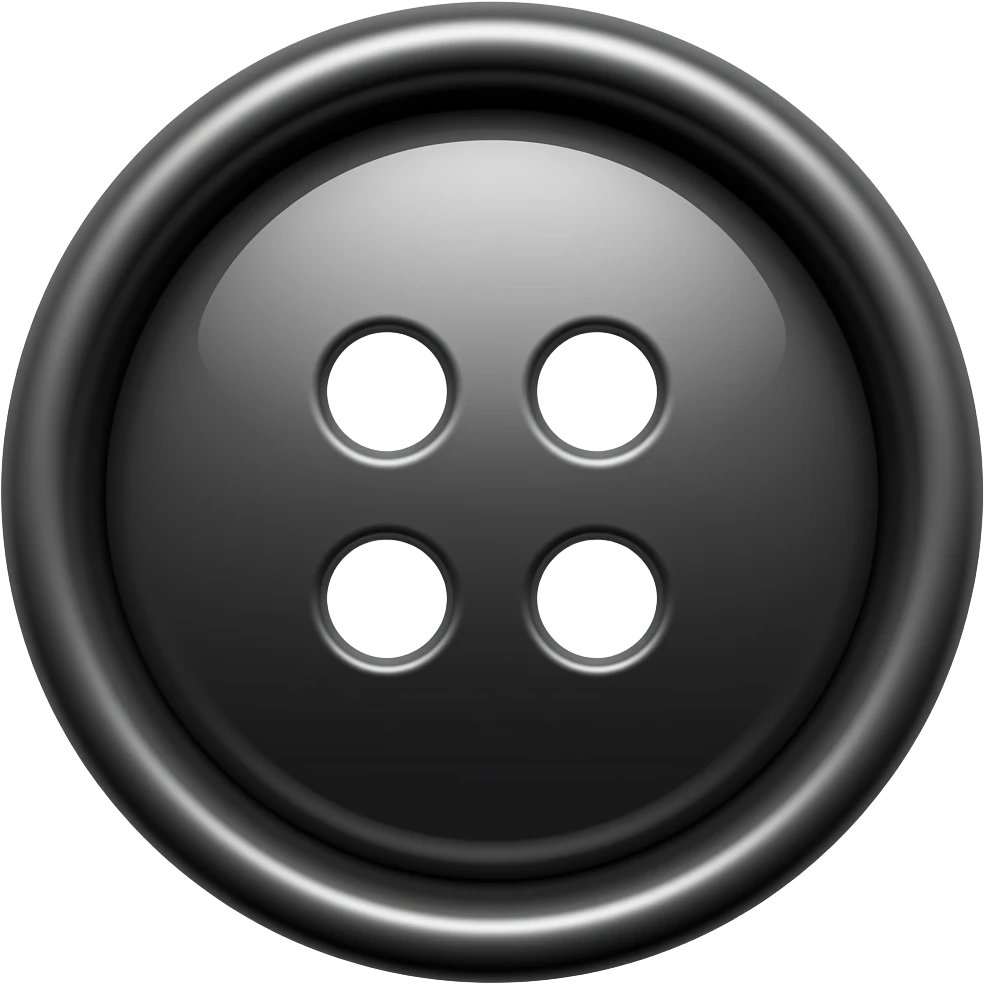 черная пуговица с дырочками emoji