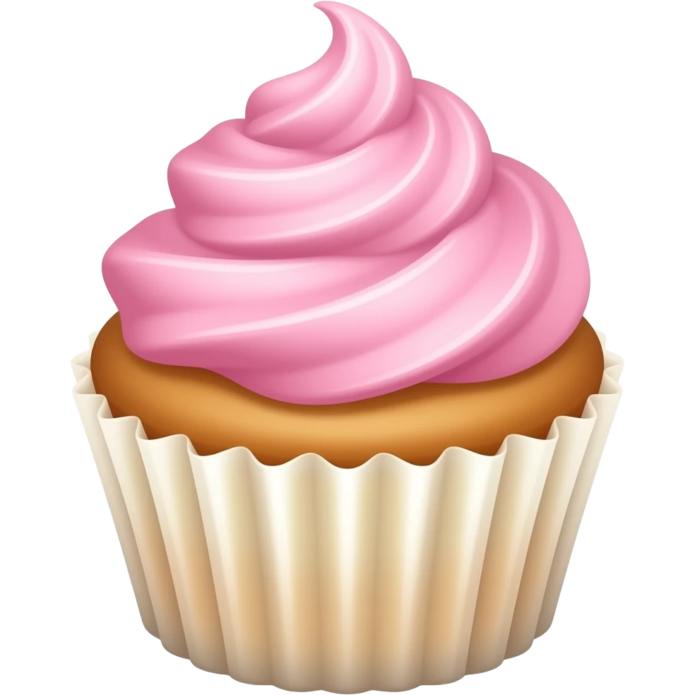 Cupcake with pink icing emoji