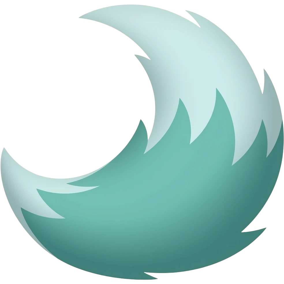 Mint wolf tail emoji