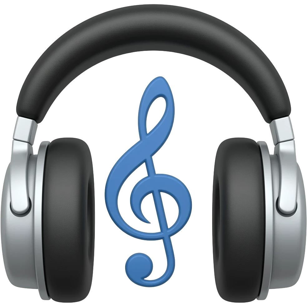 Headphones with notes emoji