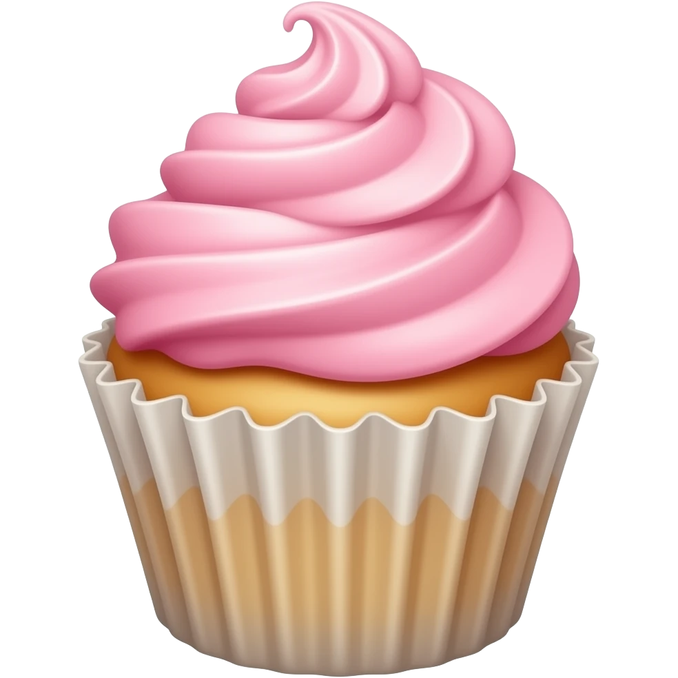 Cupcake with pink icing emoji