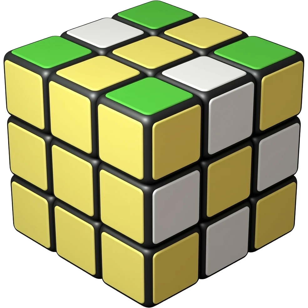 rubik's cube solved fully emoji