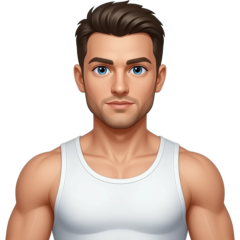 Man traps muscle, fit Caucasian man emoji