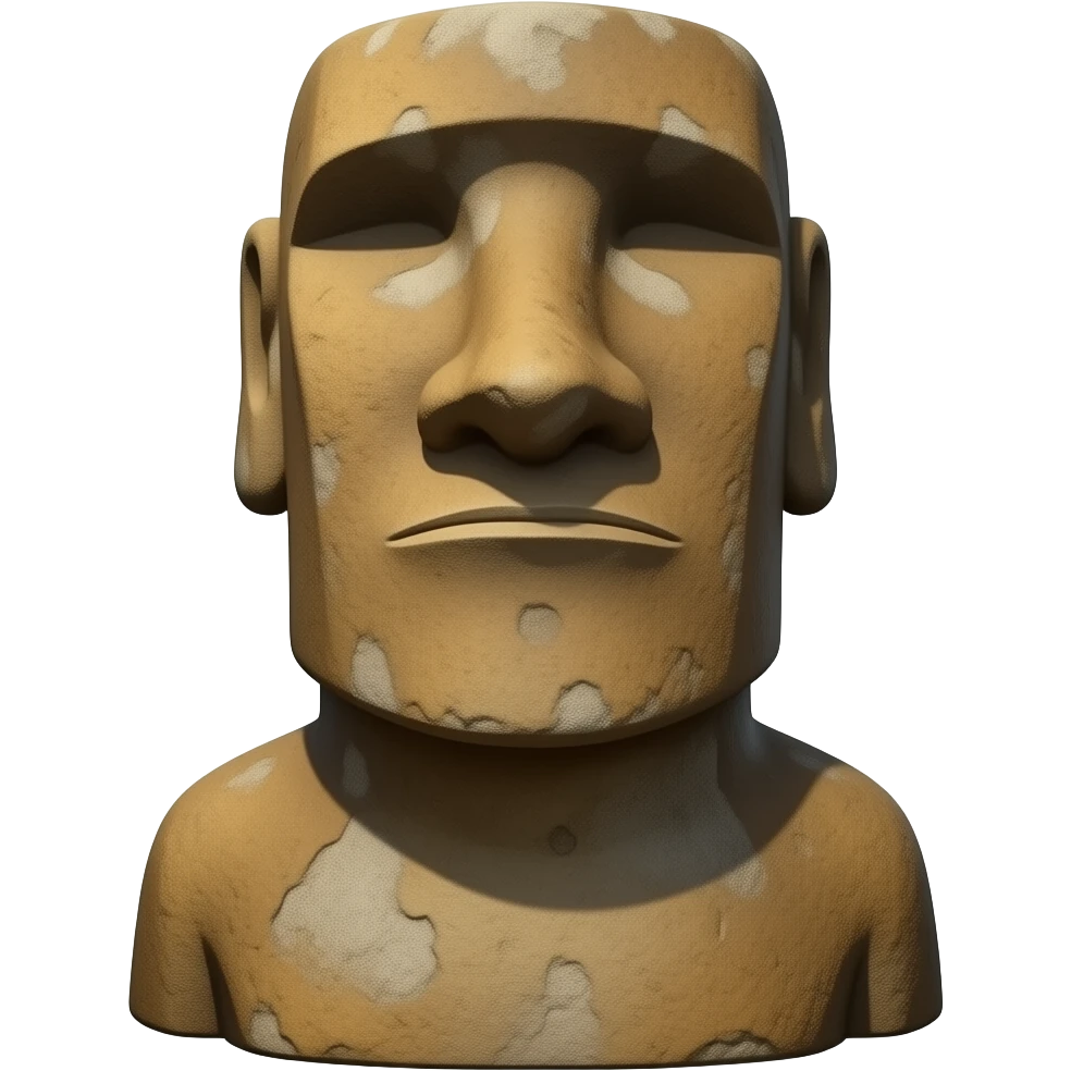 thick full body moai emoji