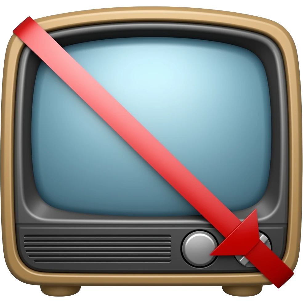 tv shut down emoji