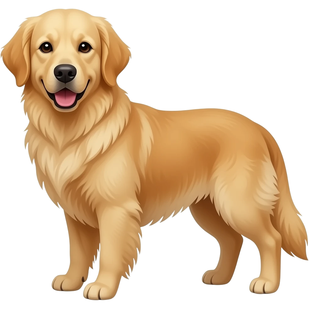 cream golden retriever emoji