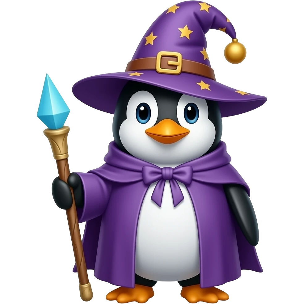 Penguin Wizard emoji