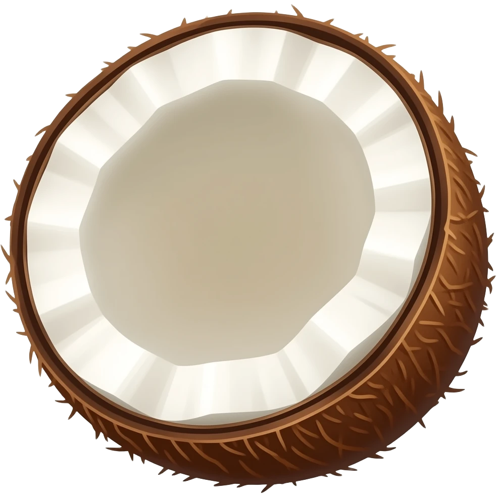 Coconut top view emoji