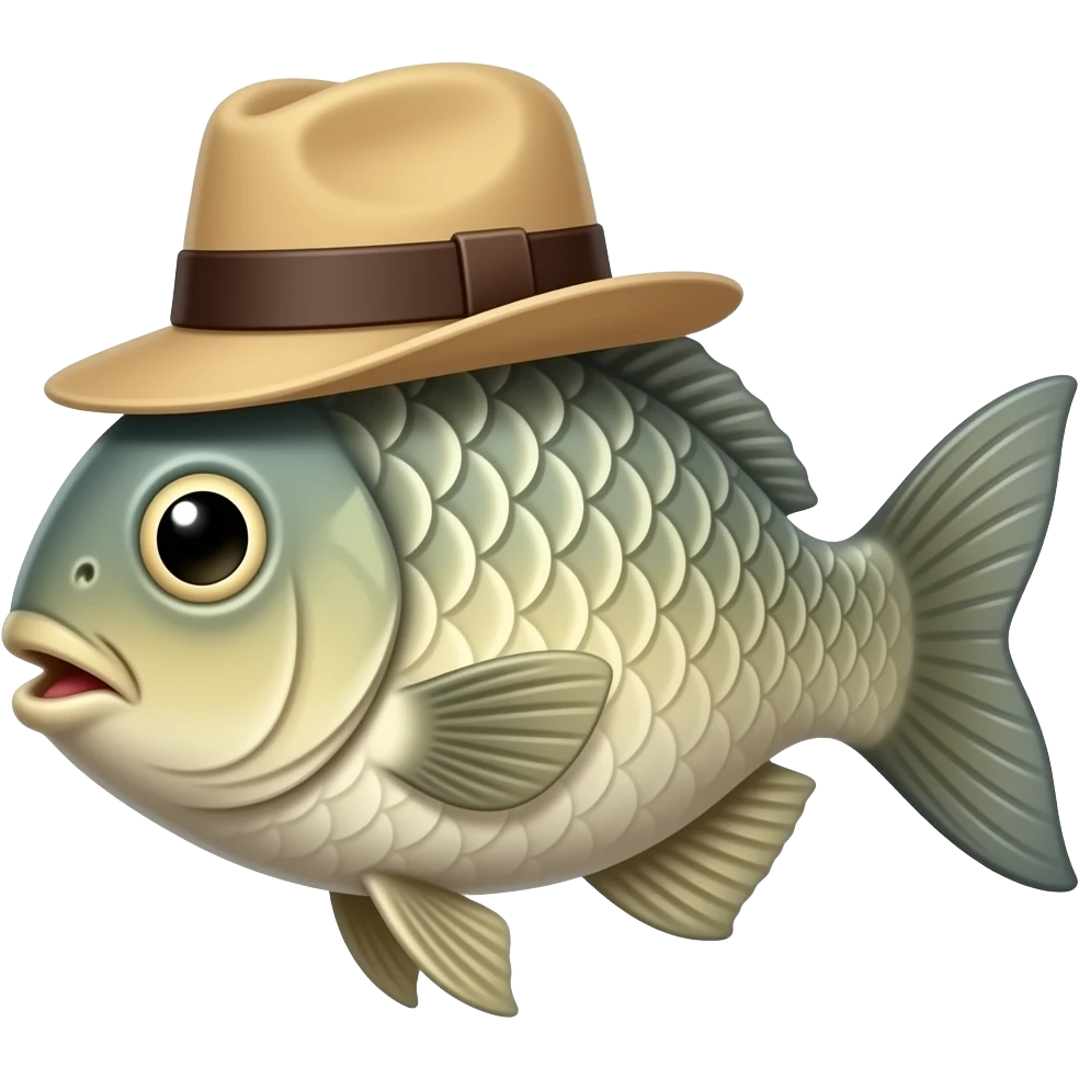 карась с шляпой emoji
