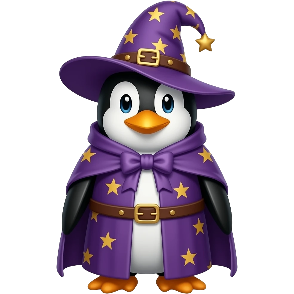 Penguin Wizard emoji