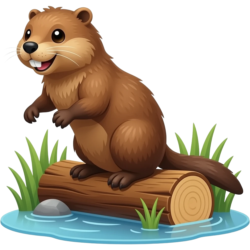Beaver the water wood emoji