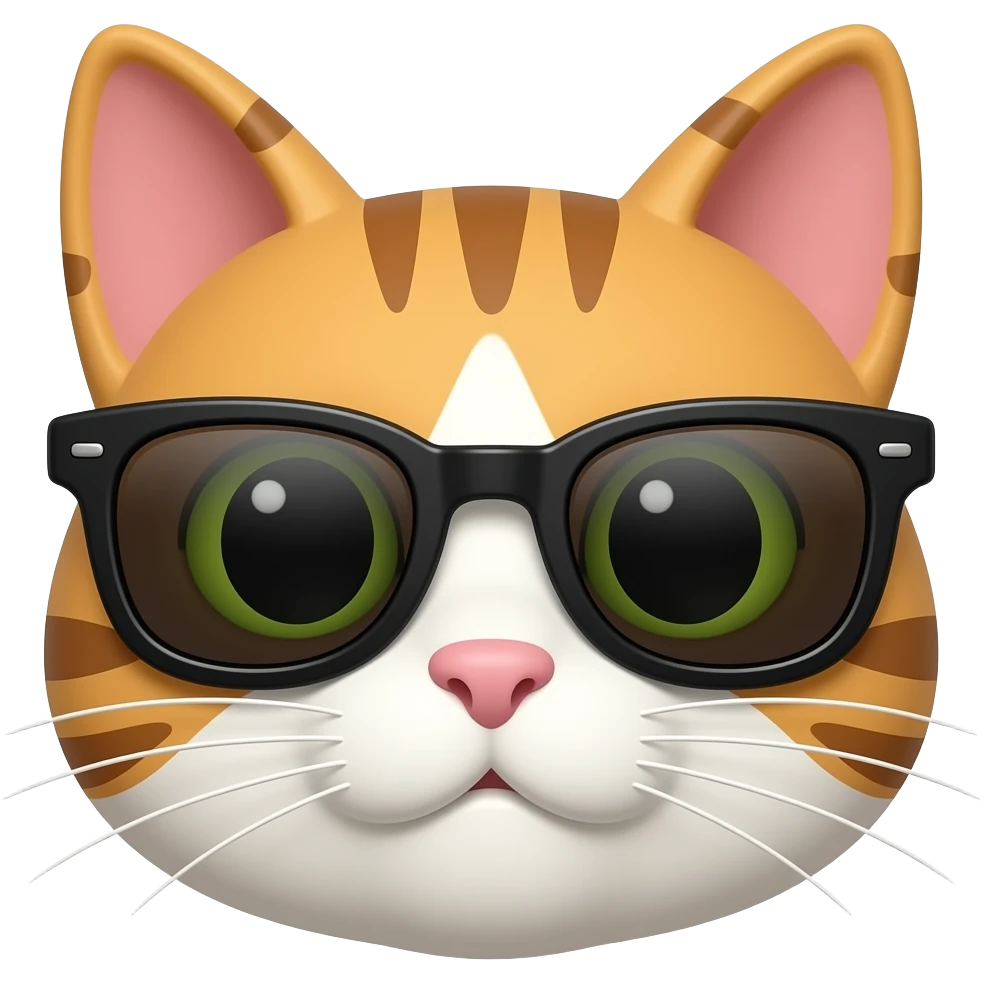 Cat wearing sunglasses emoji