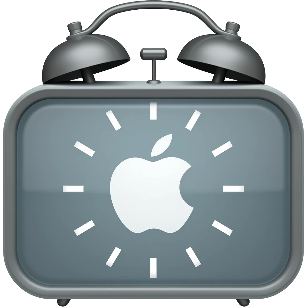 apple alarm clock emoji