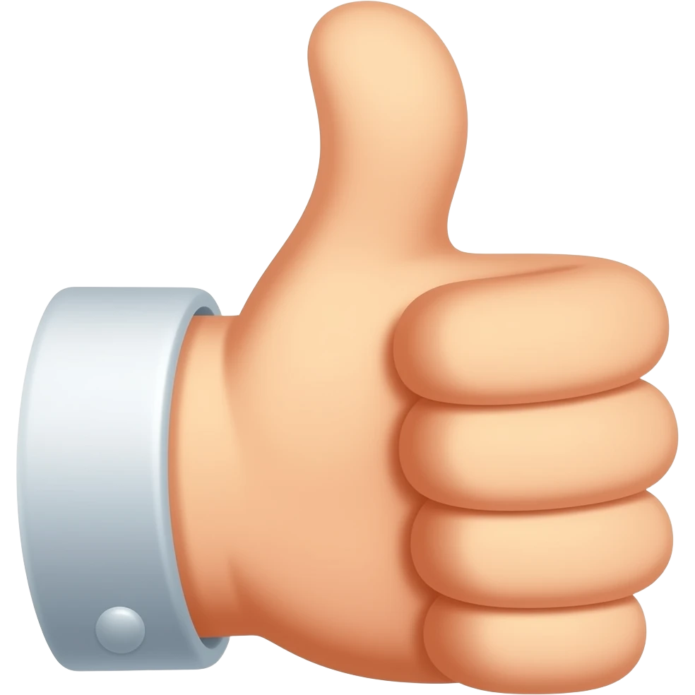Stubby thumbs up emoji