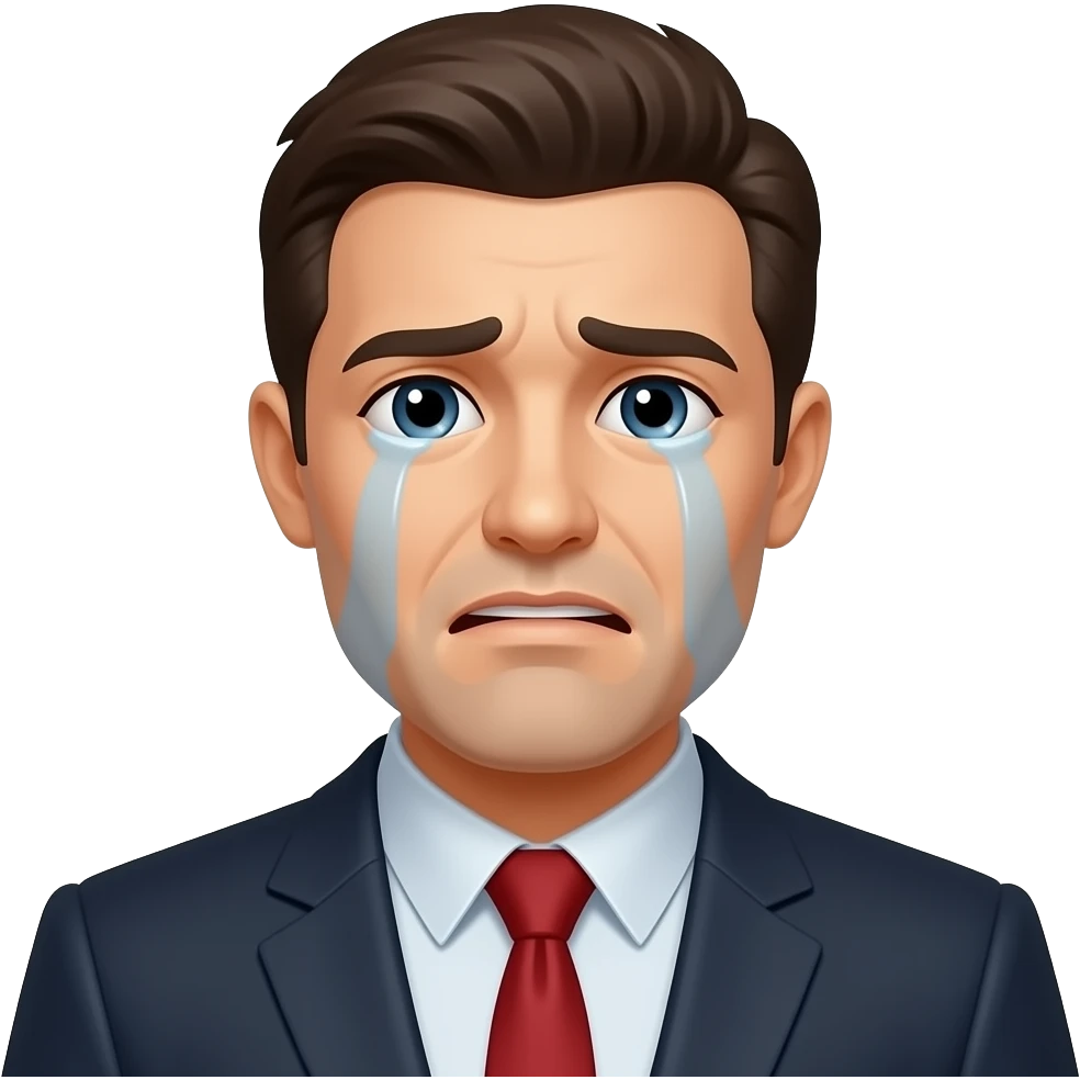 힘들어서 눈물 흘리는 사장님 emoji