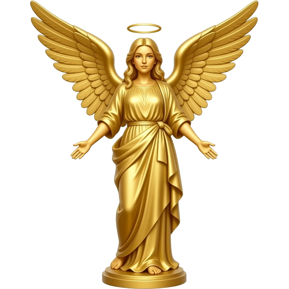 LDS Gold angel Moroni statue woman emoji