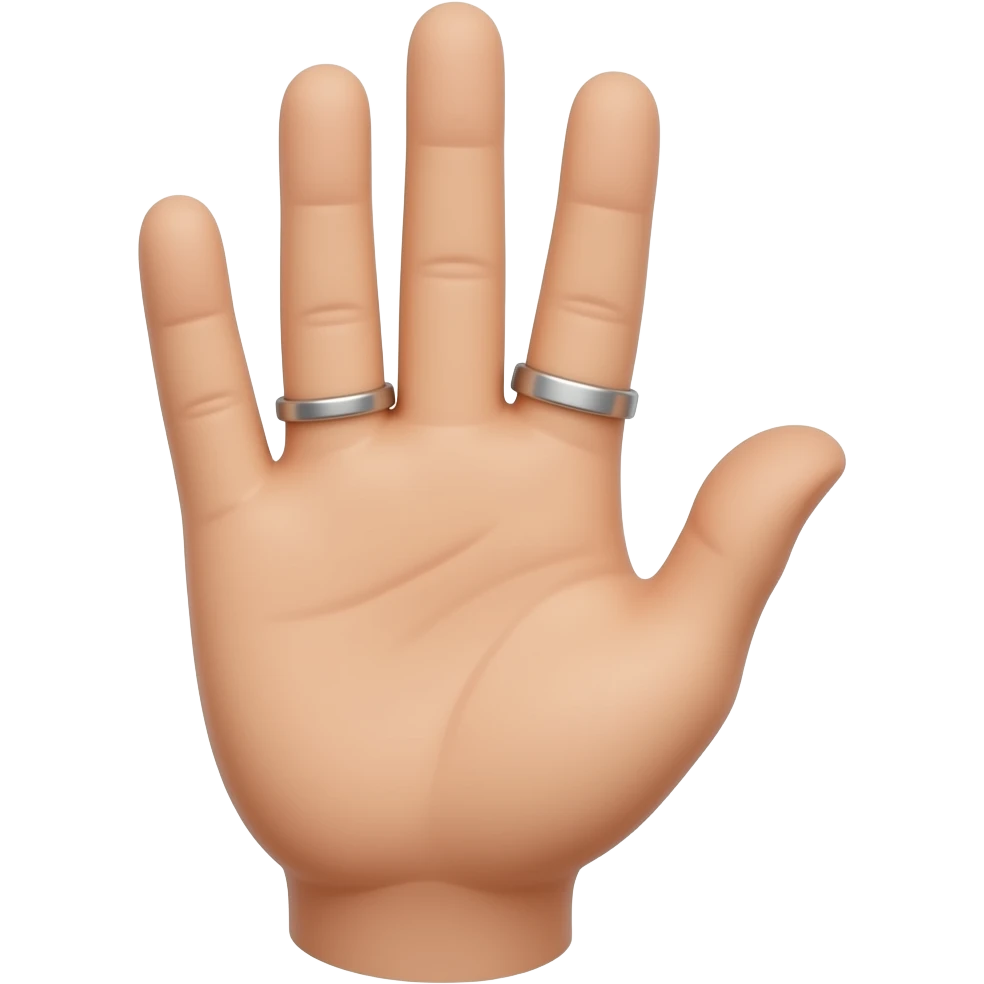 I want the ring finger and middle finger up emoji