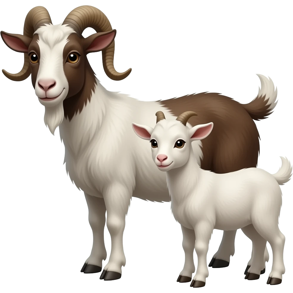 Goat and goatling emoji
