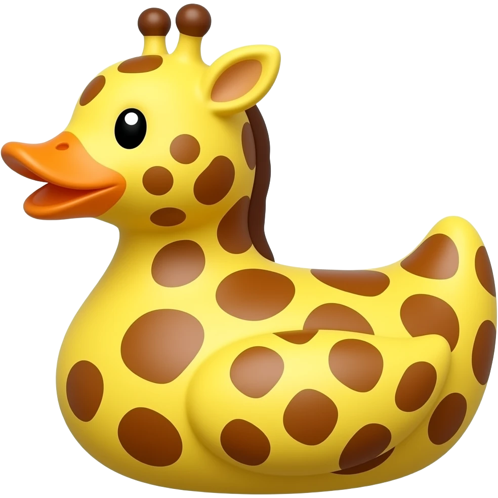 Giraffe rubber duck emoji