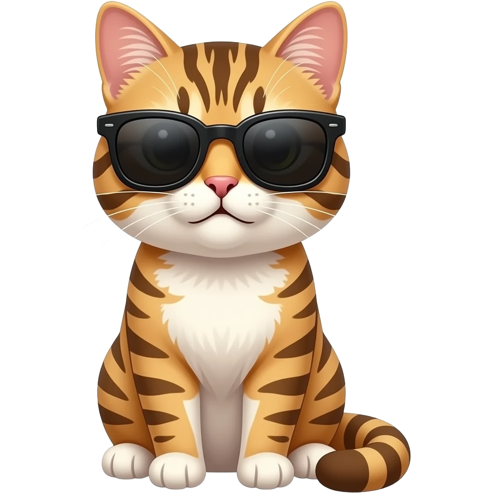 Cat wearing sunglasses emoji
