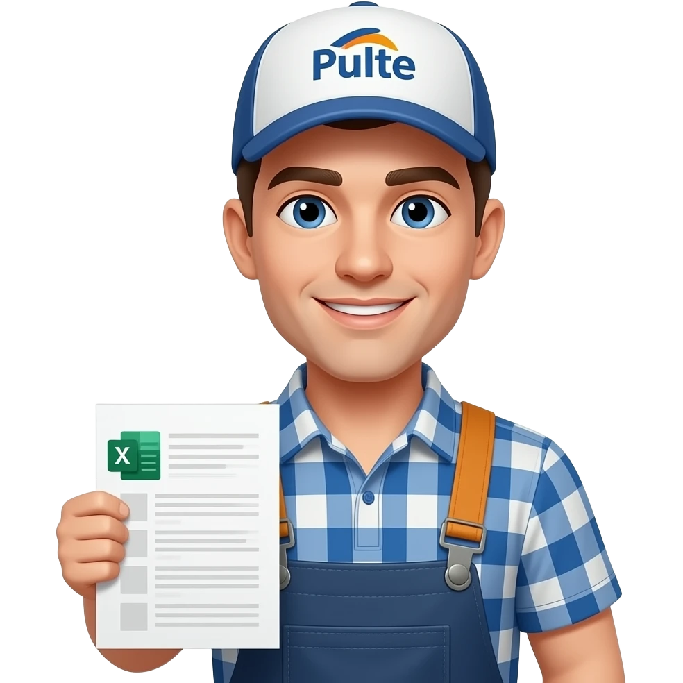 guy with microsift excel with a Pulte hat emoji | AI Emoji Generator