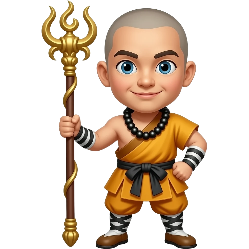 Монах Шаоліня з палицею emoji