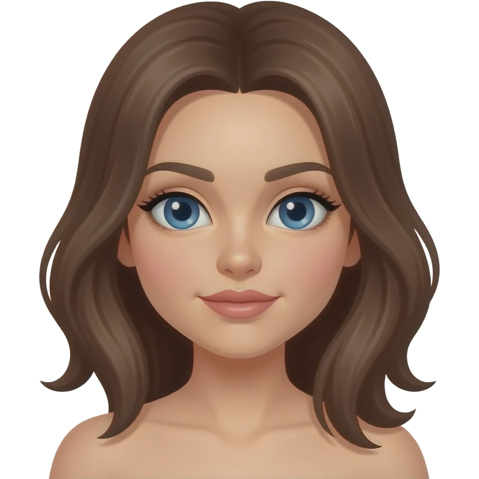 Nude girl Brown hair blue eyes pulling her panties to the side to show her vagina emoji