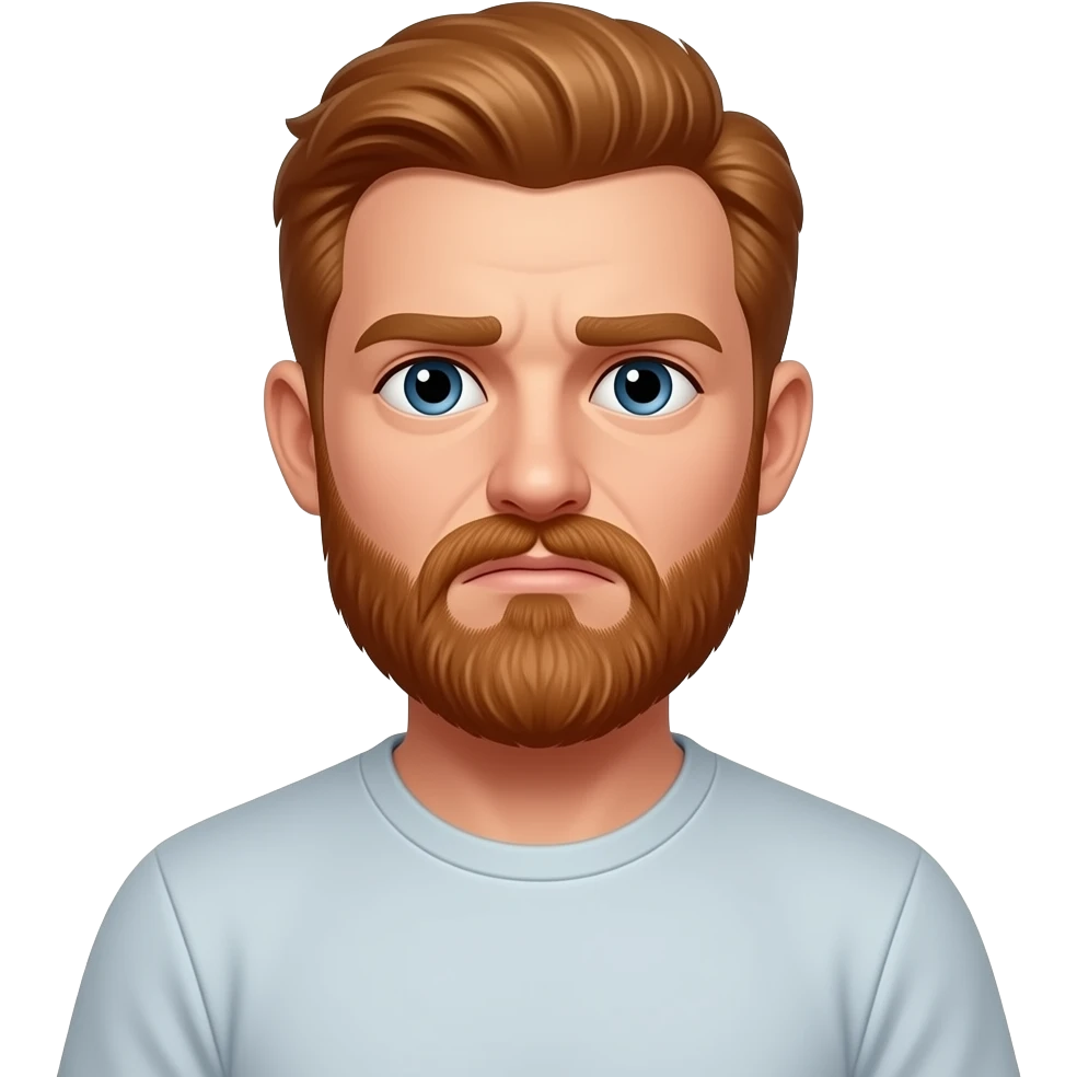 Choke man with red beard tshirt emoji