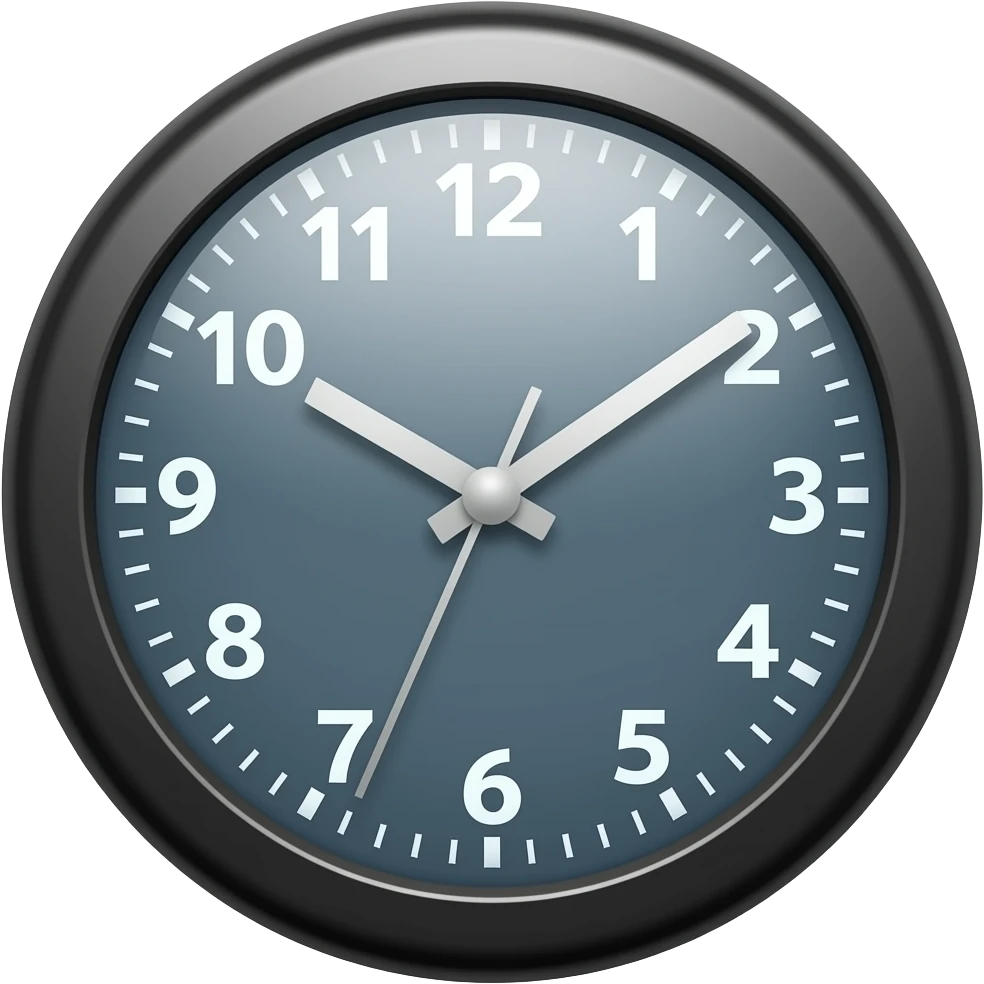 10 minutes on the clock emoji