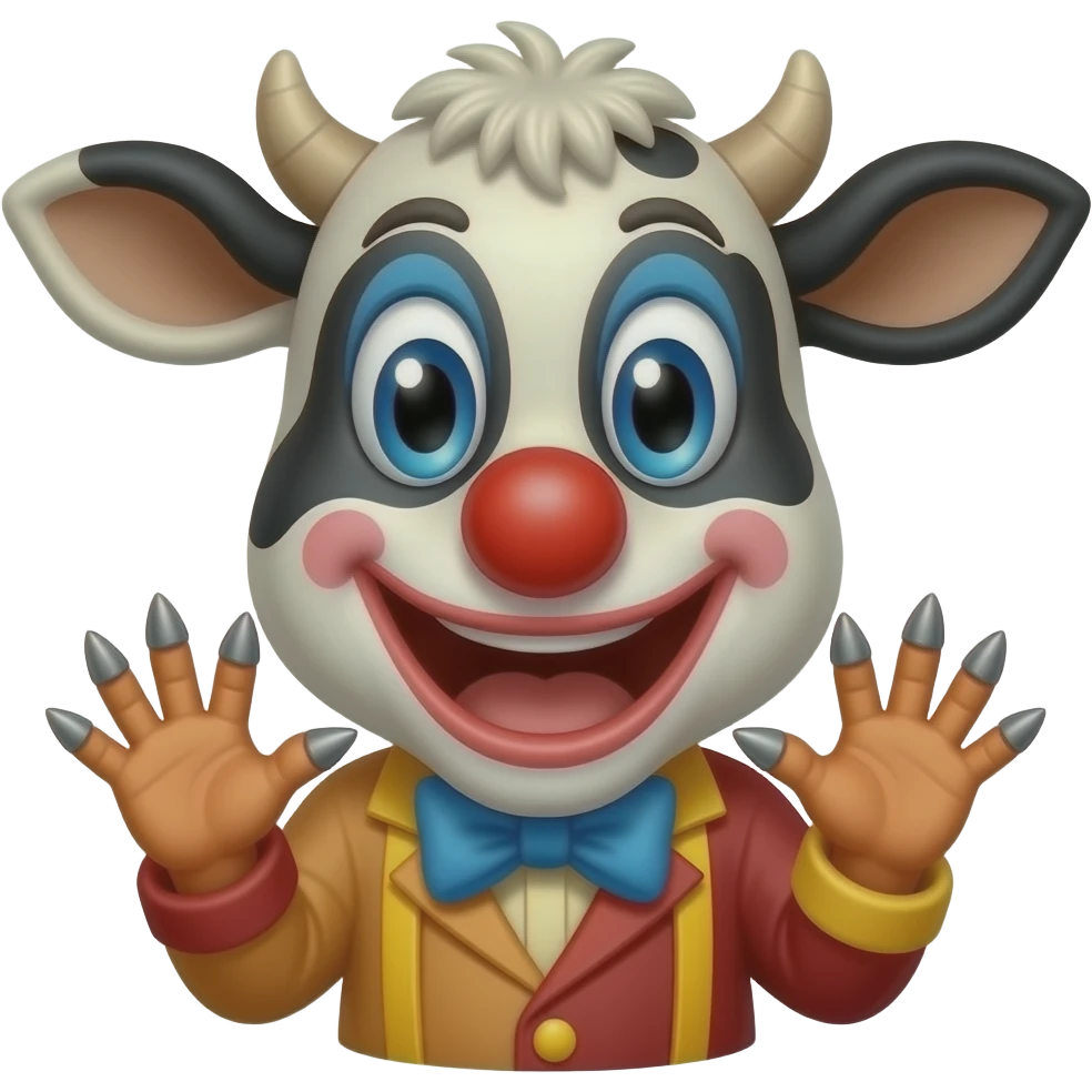 Crabs sting hands clown cow’s red nose letter c emoji