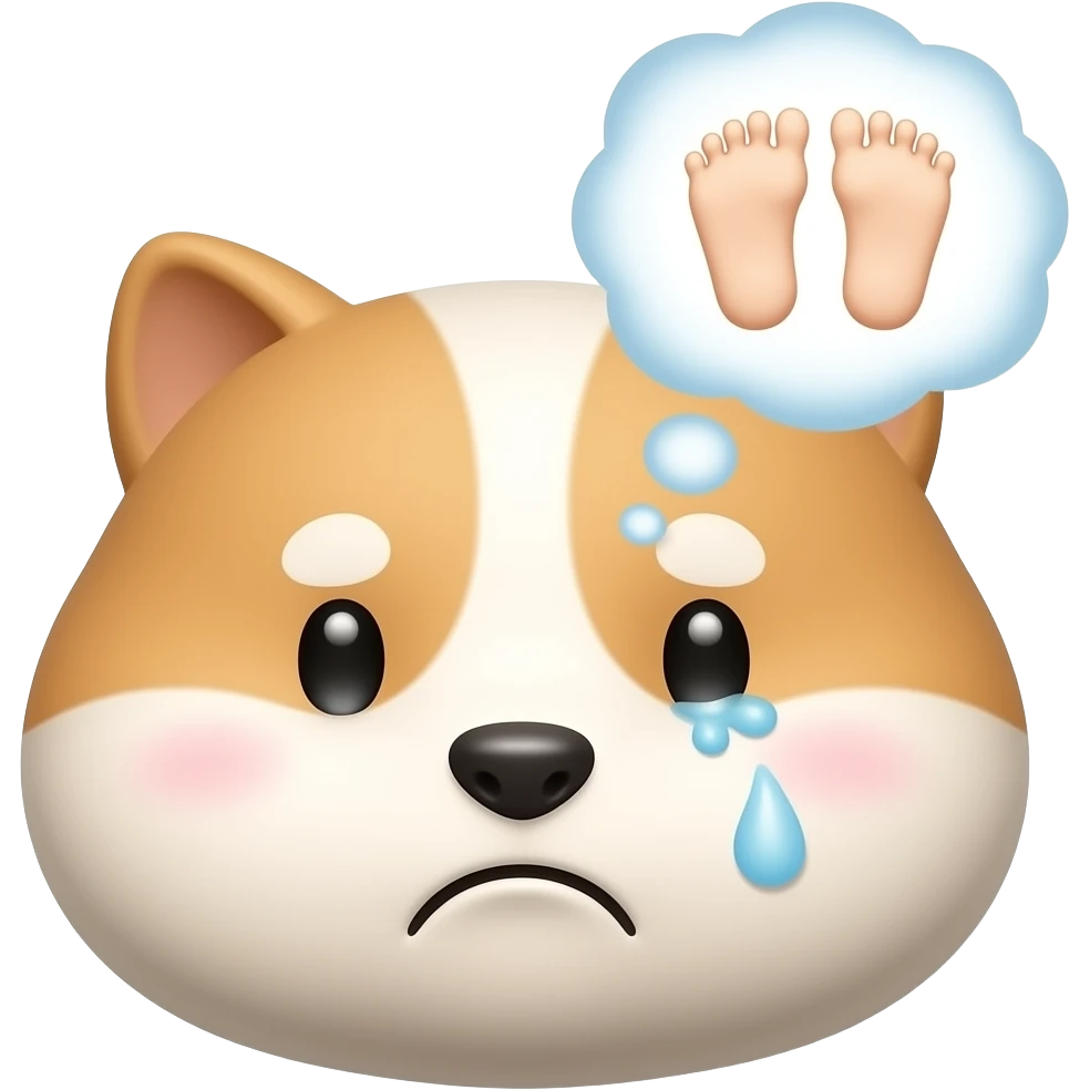 cute drooling emoji thinking about feet emoji